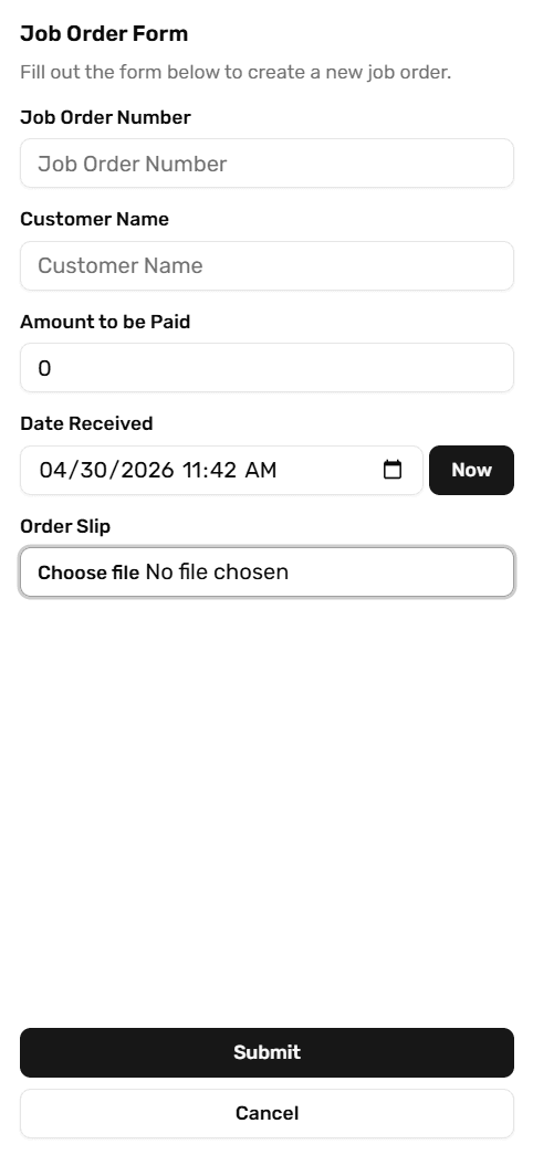 Job Order Project 3